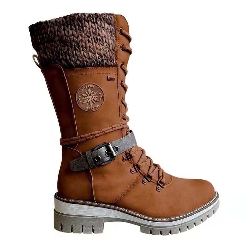 Bottes Martin Hiver – Maille & Cuir, Confort Urbain