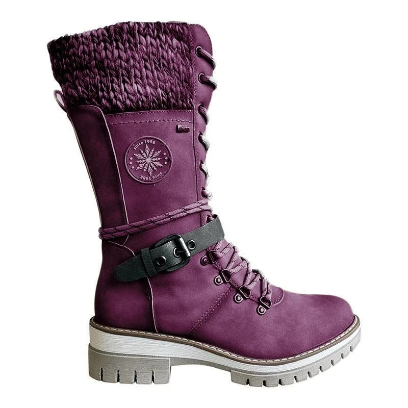 Bottes Martin Hiver – Maille & Cuir, Confort Urbain